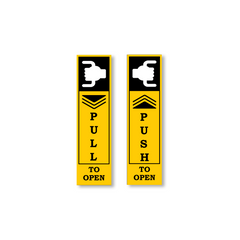 Zackzik Pull and Push Stickers for easy entry and exit