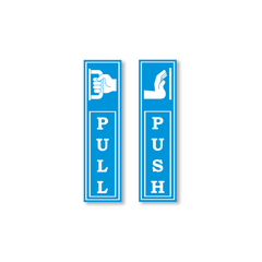 Zackzik Pull and Push Stickers for simple door guidance