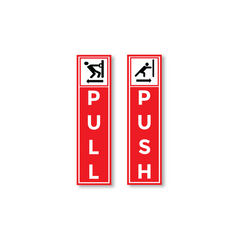 Zackzik Pull and Push Stickers for glass and wooden doors