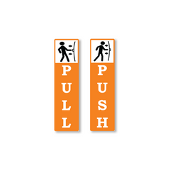 Zackzik Pull and Push Stickers for home and business use