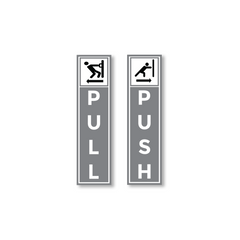 Zackzik Pull and Push Stickers for shops and offices