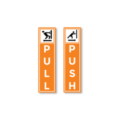 Zackzik Pull and Push Stickers for easy entry and exit