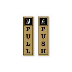Zackzik Pull and Push Stickers for clear door signs