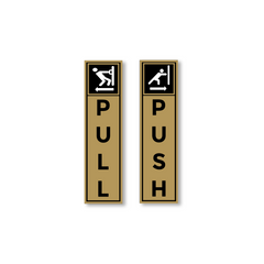 Zackzik Pull and Push Stickers for shops and offices
