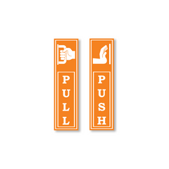 Zackzik Pull and Push Stickers for simple door guidance