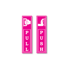Zackzik Pull and Push Stickers for simple door guidance