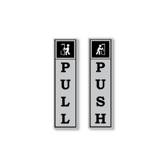Zackzik Pull and Push Stickers for clear door signs