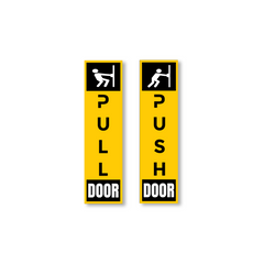Zackzik Pull and Push Stickers for glass and wooden doors