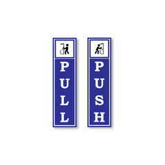 Zackzik Pull and Push Stickers for clear door signs