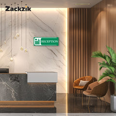 Zaqiz Reception Sticker – Self-Adhesive Door & Wall Signage for Easy Identification