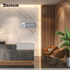 Zaqiz Reception Sticker – Self-Adhesive Door & Wall Signage for Easy Identification