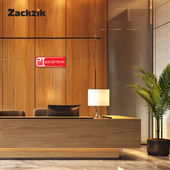Zaqiz Reception Sticker – Self-Adhesive Door & Wall Signage for Easy Identification