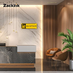 Zaqiz Reception Sticker – Self-Adhesive Door & Wall Signage for Easy Identification