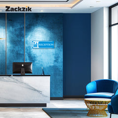 Zaqiz Reception Sticker – Self-Adhesive Door & Wall Signage for Easy Identification