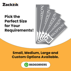 Zaqiz Reception Sticker – Self-Adhesive Door & Wall Signage for Easy Identification