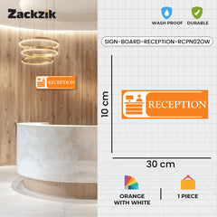 Zaqiz Reception Sticker – Self-Adhesive Door & Wall Signage for Easy Identification