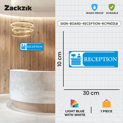 Zaqiz Reception Sticker – Self-Adhesive Door & Wall Signage for Easy Identification