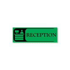 Zaqiz Reception Sticker – Self-Adhesive Door & Wall Signage for Easy Identification