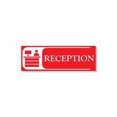 Zaqiz Reception Sticker – Self-Adhesive Door & Wall Signage for Easy Identification