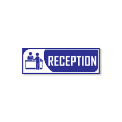 Zackzik Reception Sticker – Clear Vinyl Sign for Office, Hotel & Front Desk Direction
