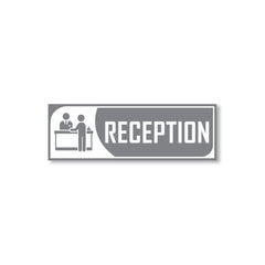 Zackzik Reception Sticker – Clear Vinyl Sign for Office, Hotel & Front Desk Direction