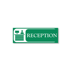 Zaqiz Reception Sticker – Self-Adhesive Door & Wall Signage for Easy Identification