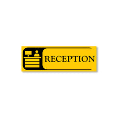 Zaqiz Reception Sticker – Self-Adhesive Door & Wall Signage for Easy Identification