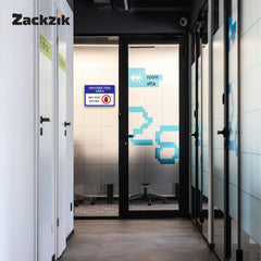 Zaqiz Restricted Area Sticker – Bold Warning Sign for Offices, Factories & Warehouses