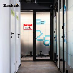 Zaqiz Restricted Area Sticker – Bold Warning Sign for Offices, Factories & Warehouses