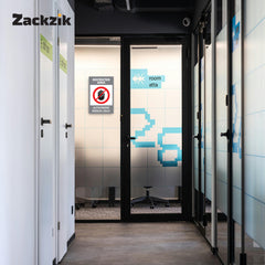 Zackzik Restricted Area Sticker – Authorized Personnel Only Safety Sign Decal