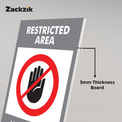 Zackzik Restricted Area Sticker – Authorized Personnel Only Safety Sign Decal