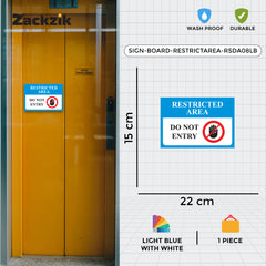 Zaqiz Restricted Area Sticker – Bold Warning Sign for Offices, Factories & Warehouses