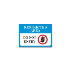 Zaqiz Restricted Area Sticker – Bold Warning Sign for Offices, Factories & Warehouses