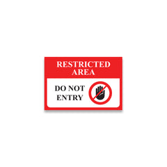 Zaqiz Restricted Area Sticker – Bold Warning Sign for Offices, Factories & Warehouses