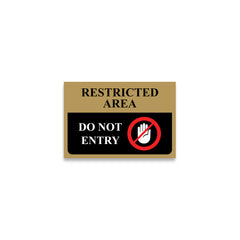Zaqiz Restricted Area Sticker – Bold Warning Sign for Offices, Factories & Warehouses