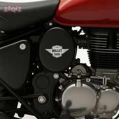 Built Like a Gun Goes Like a Bullet Round Star Sticker for Royal Enfield Bike