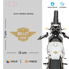 Built Like a Gun Goes Like a Bullet Round Star Sticker for Royal Enfield Bike