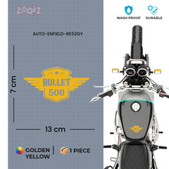 Built Like a Gun Goes Like a Bullet Round Star Sticker for Royal Enfield Bike