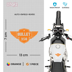 Royal Enfield Bullet 500 Winged Logo Sticker | Classic Motorcycle Badge Decal
