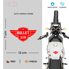 Royal Enfield Bullet 500 Winged Logo Sticker | Classic Motorcycle Badge Decal