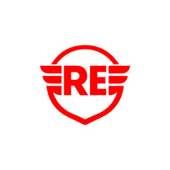 Royal Enfield RE Wings Logo Sticker for Bike Tank, Side Panel & Helmet