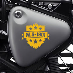 Royal Enfield MadMax Rider Logo Sticker | Biker Brotherhood Badge Decal