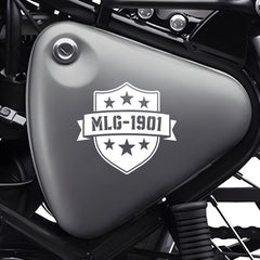 Royal Enfield MadMax Rider Logo Sticker | Biker Brotherhood Badge Decal