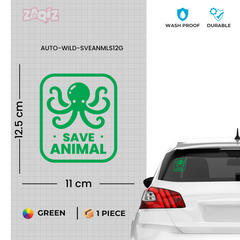 Road Safety Save Animals Sticker for Drivers
