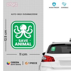 Road Safety Save Animals Sticker for Drivers