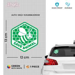 Save Wildlife Awareness Car Window Decal