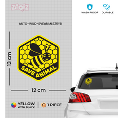 Save Wildlife Awareness Car Window Decal