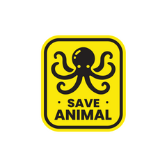 Road Safety Save Animals Sticker for Drivers