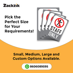 Zackziq Staff Only Sticker – No Entry Sign for Office & Workplace