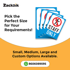 Zackziq Staff Only Sticker – No Entry Sign for Office & Workplace